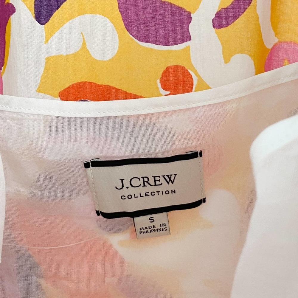 J.Crew Ruffle Tiered Midi Spring Dress Ratti Print Yellow - Picture 5 of 6